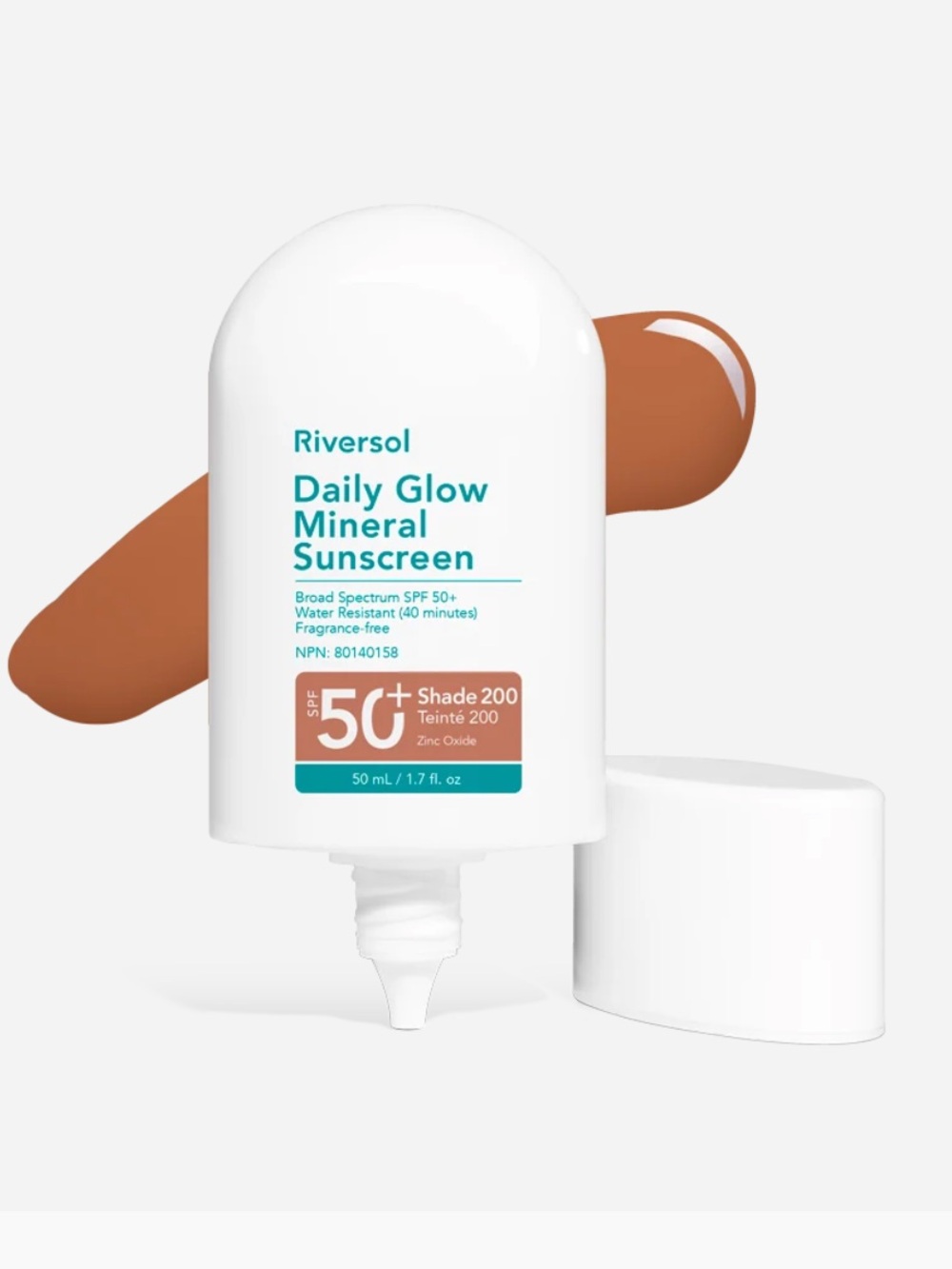Riversol Daily Glow Mineral Sunscreen SPF 50+ # 200 Tinted sunscreen foundation
